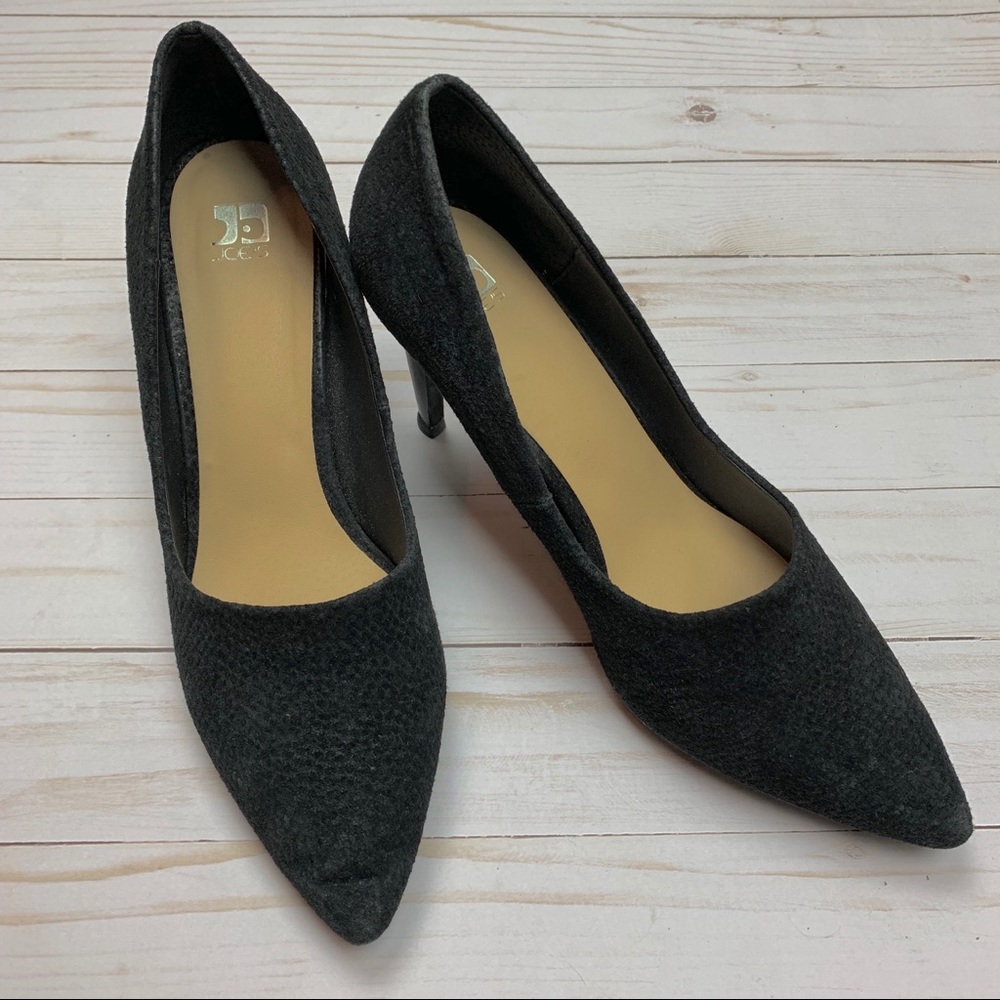 JOES JEANS || Leather Suede Snake Print Heels